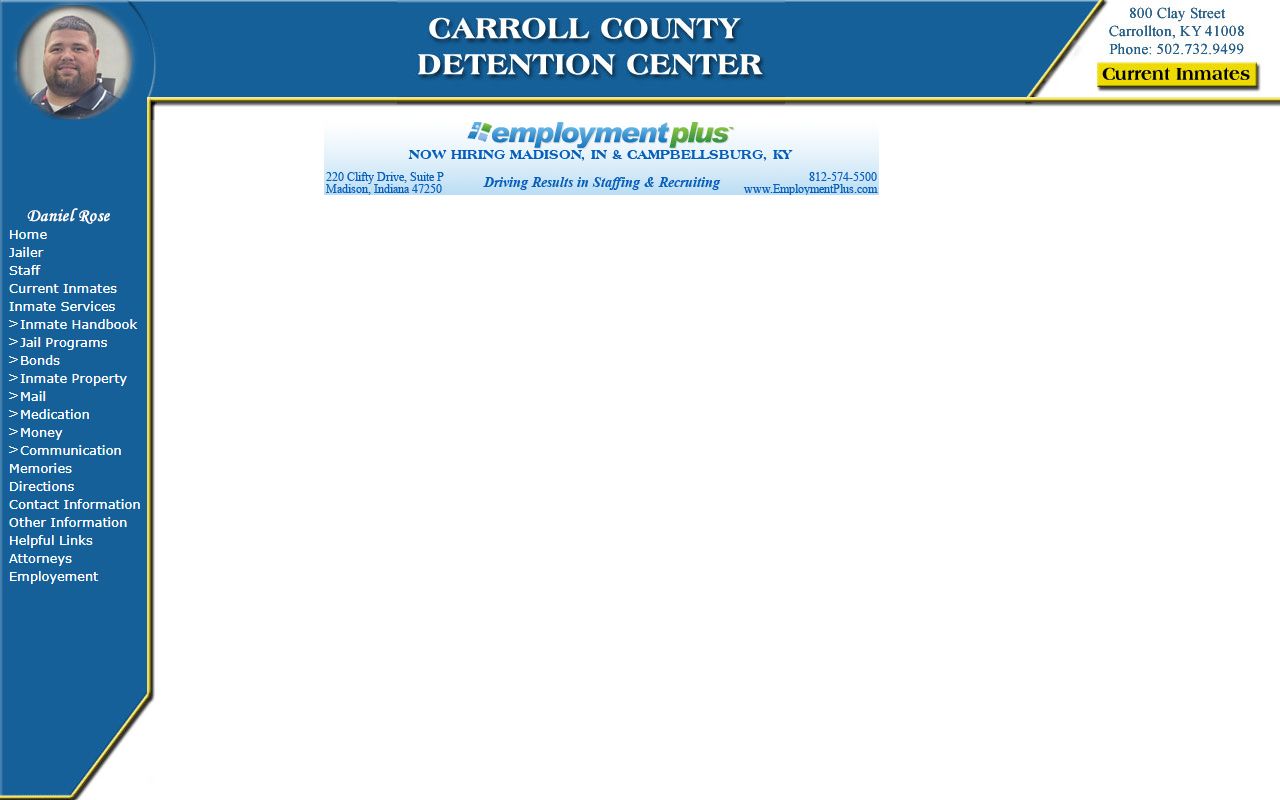 Owen County inmate search Carroll current inmates roster frame