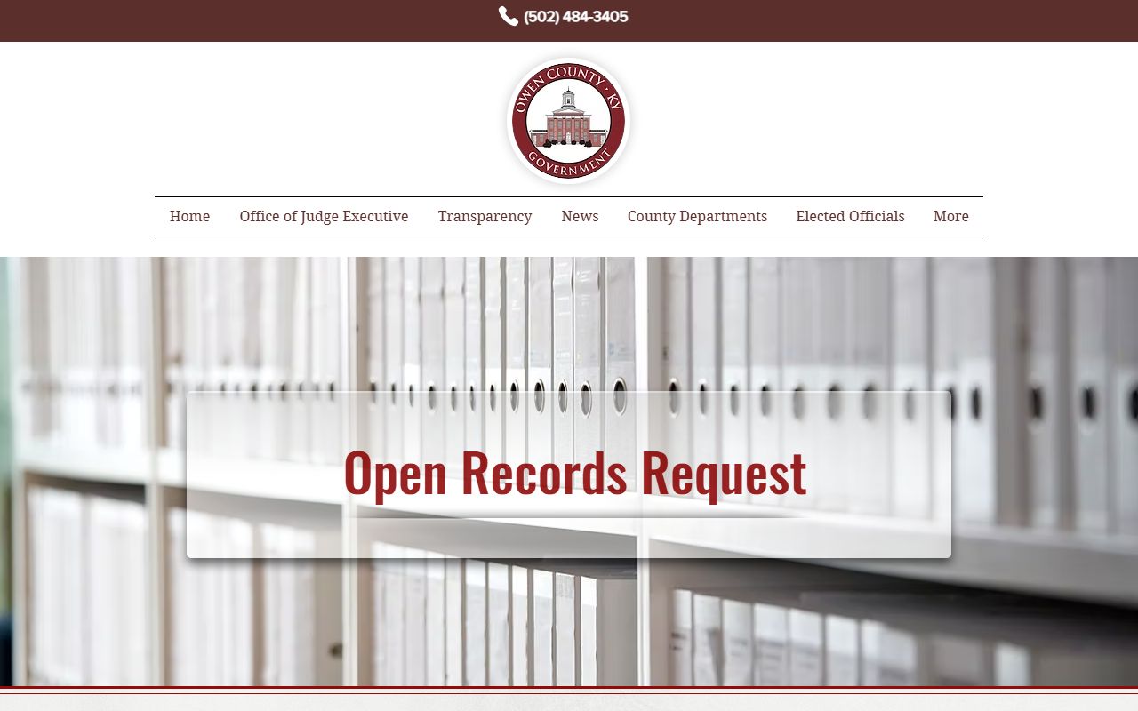 Owen County inmate records written open records instructions